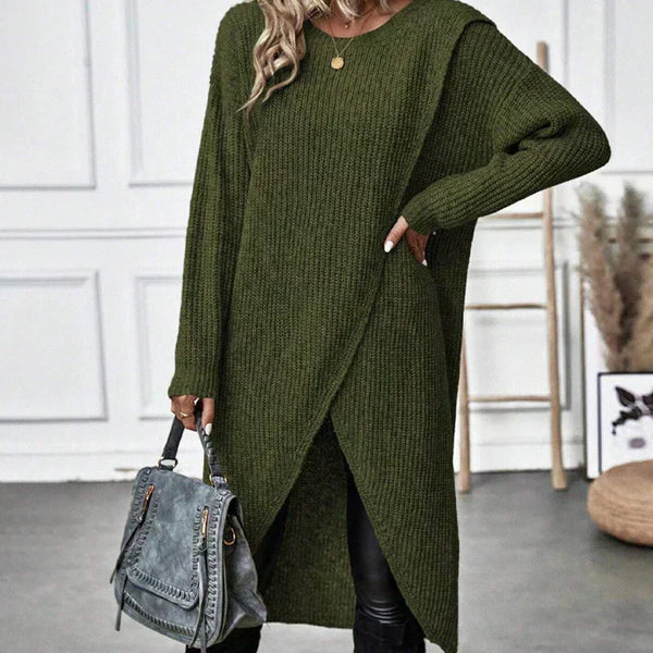 Emma | Luxurious Knit Dress with Slit for Women