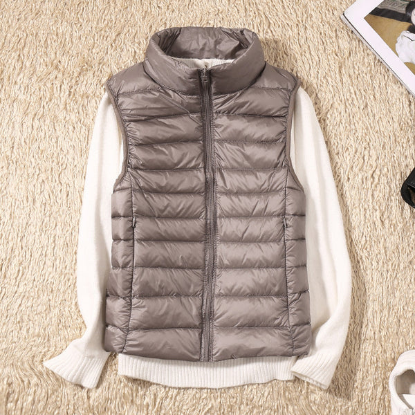Clara Women's Waterproof Vest | White Duck Down Insulation