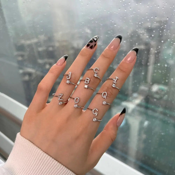 Personalized Initial Ring – Elegant and Custom Silver Jewelry