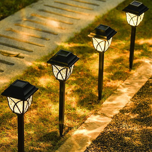 Solar-powered garden lamp