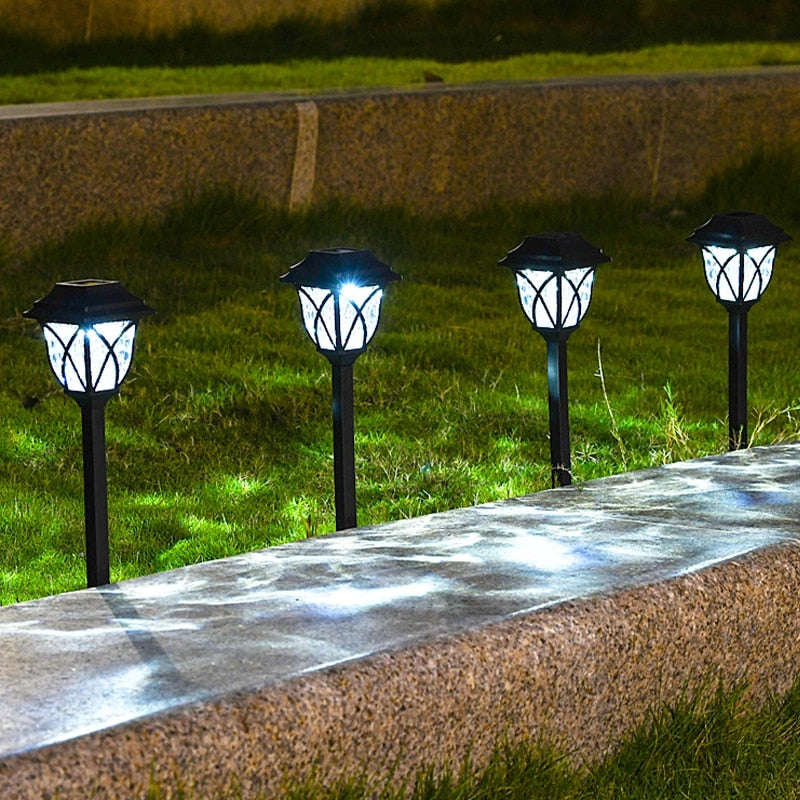 Solar-powered garden lamp