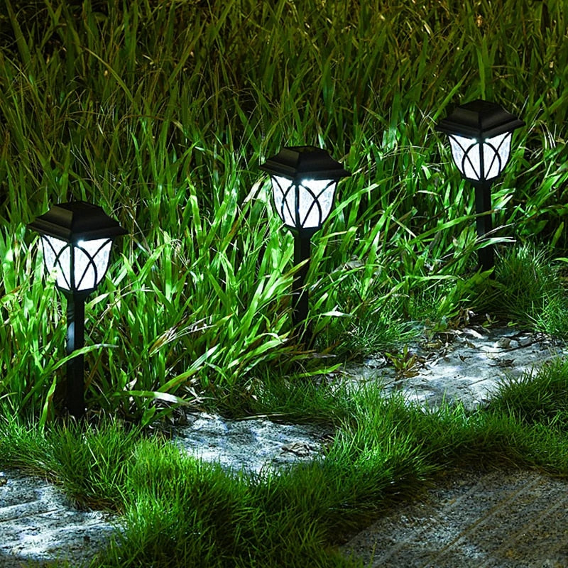 Solar-powered garden lamp