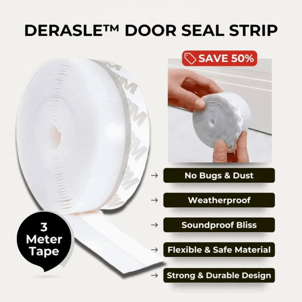 Derasle™ Door Seal Strip - 9.8 Feet Length Tape