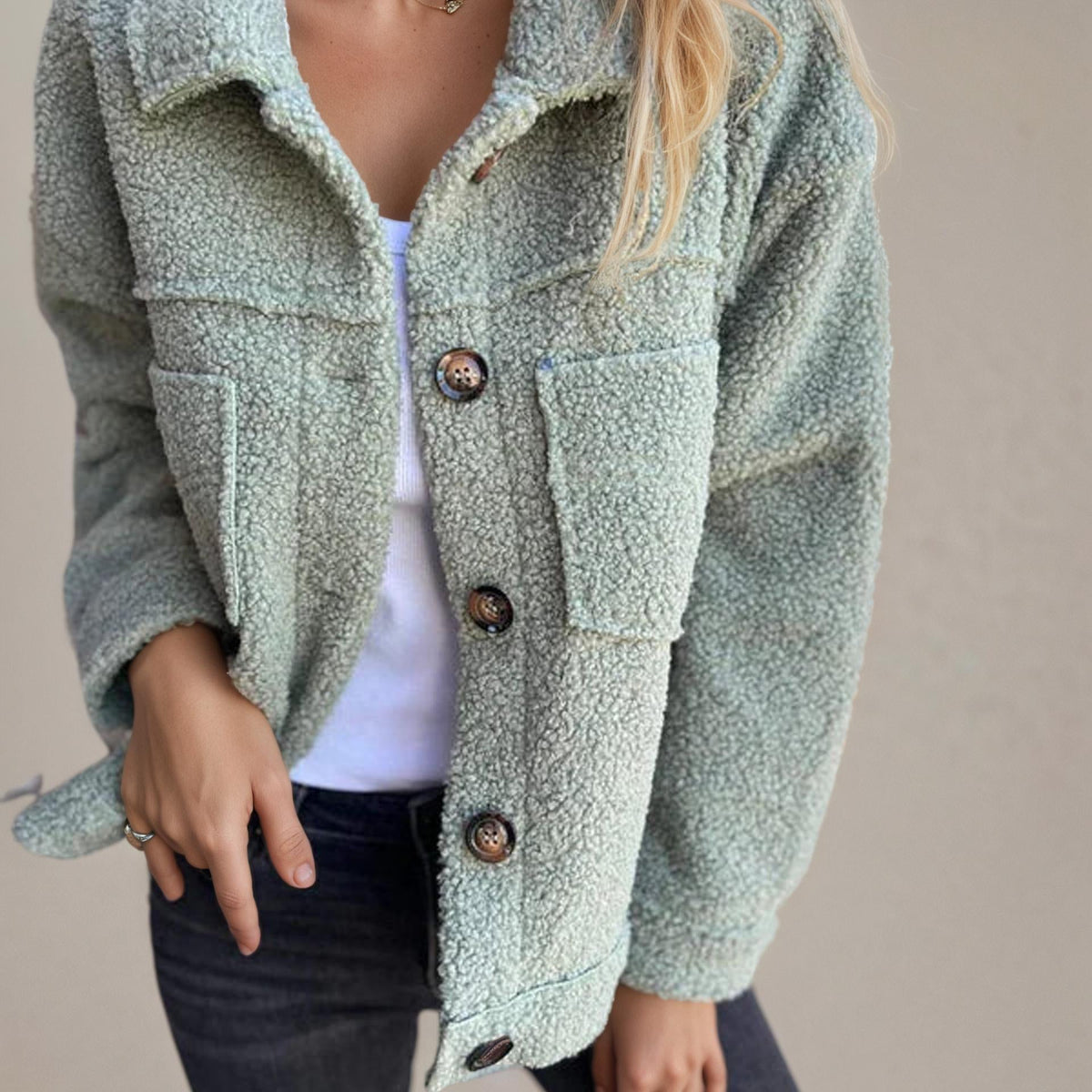 Zera Women's Short Wool Jacket | Elegant Lapel Design