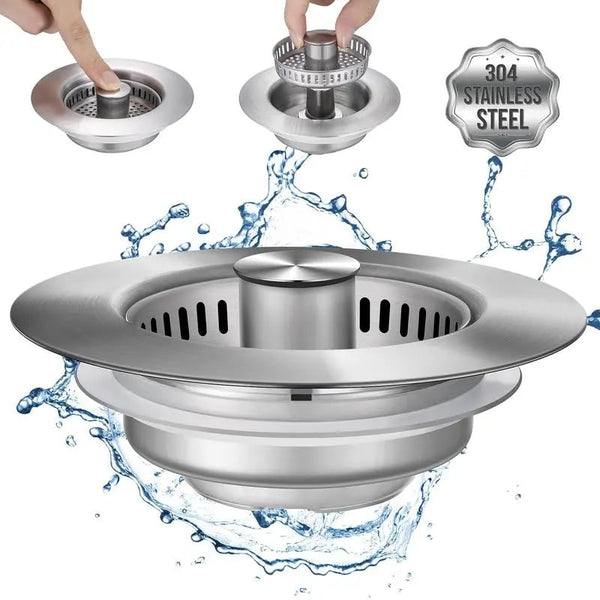 3 in 1 Kitchen Sink Drain Strainer