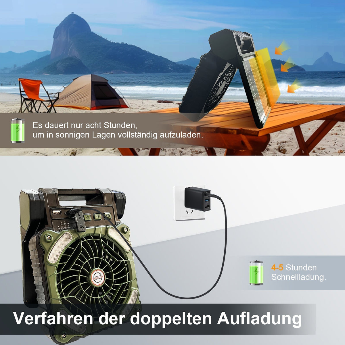 SunFan™ Solar Camping Companion
