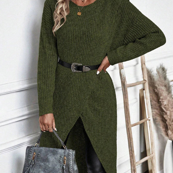 Emma | Luxurious Knit Dress with Slit for Women
