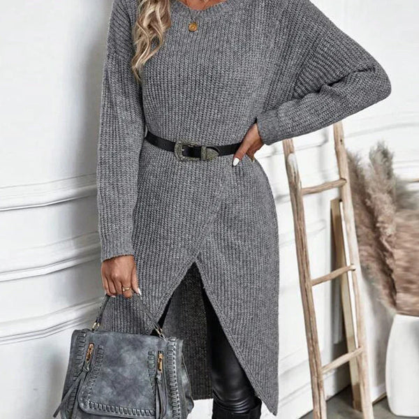Emma | Luxurious Knit Dress with Slit for Women