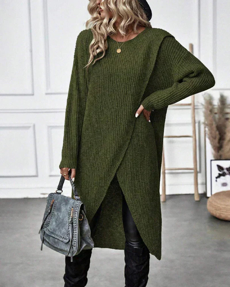 Emma | Luxurious Knit Dress with Slit for Women