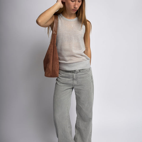 Suede Daily Leather Tote