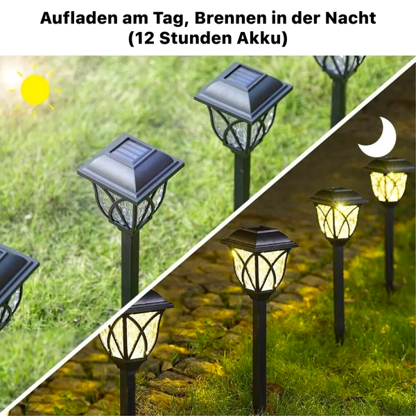 Solar-powered garden lamp