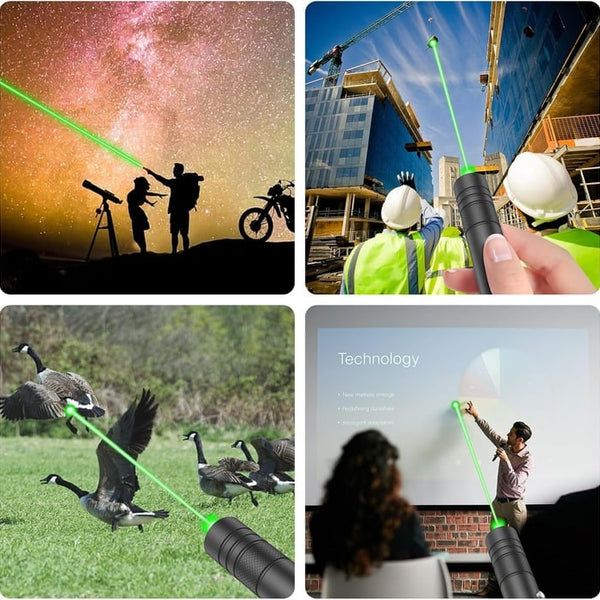 Red and green single-point laser light