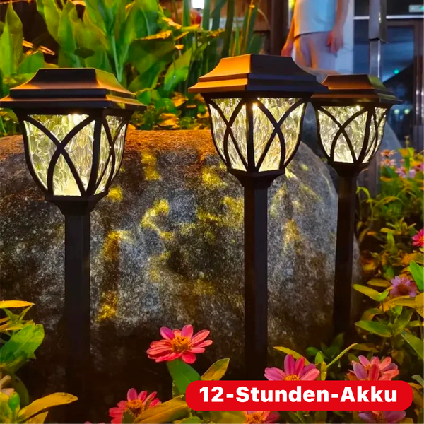 Solar-powered garden lamp