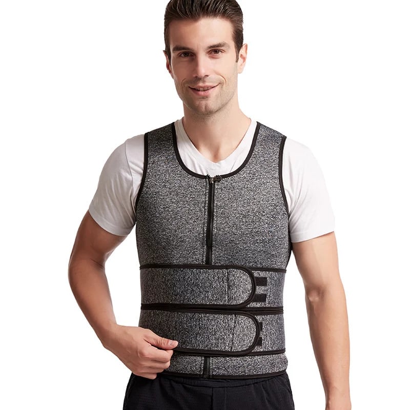 CoreSculpt™ - Men Body Shaper Sauna Vest Waist Trainer Double Belt
