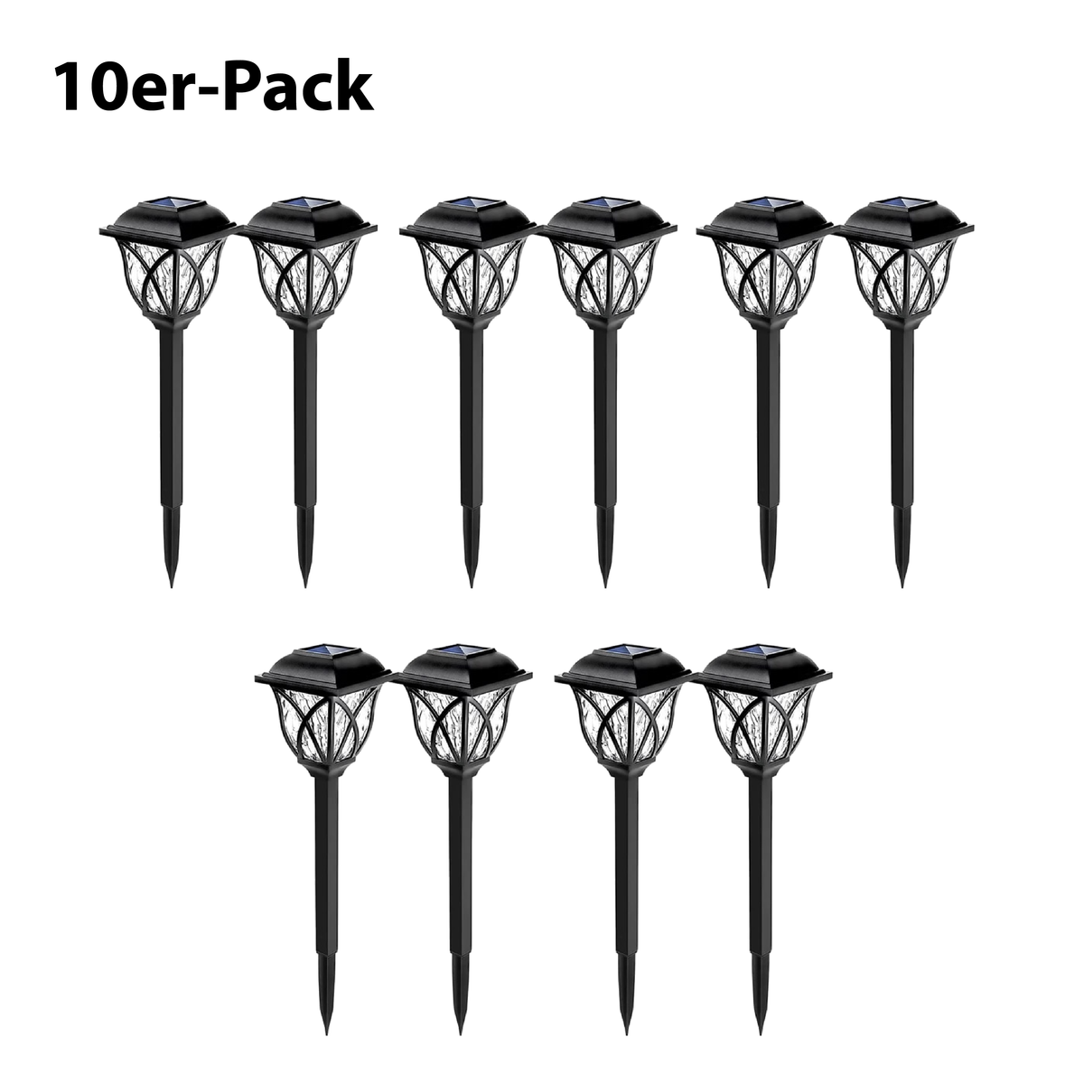 Solar-powered garden lamp