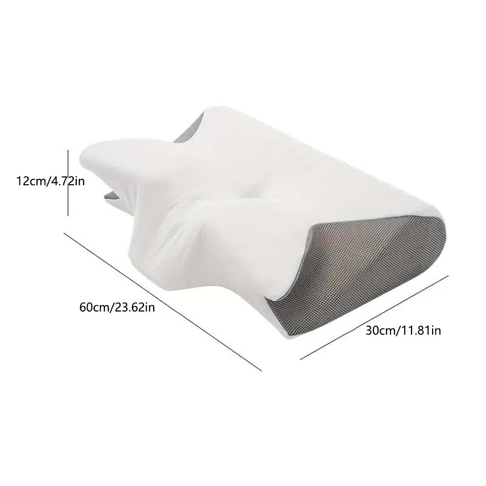 Ergonomic Butterfly Pillow – Memory Foam with Armrests for Side & Back Sleepers