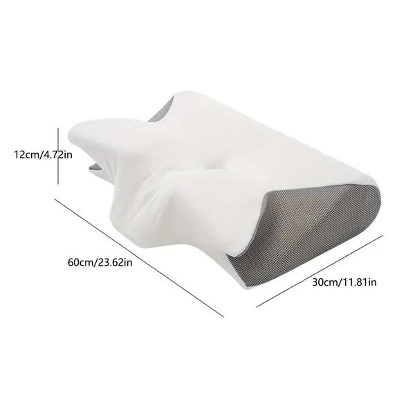 Ergonomic Butterfly Pillow – Memory Foam with Armrests for Side & Back Sleepers