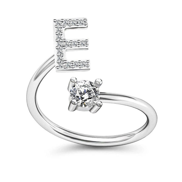 Personalized Initial Ring – Elegant and Custom Silver Jewelry