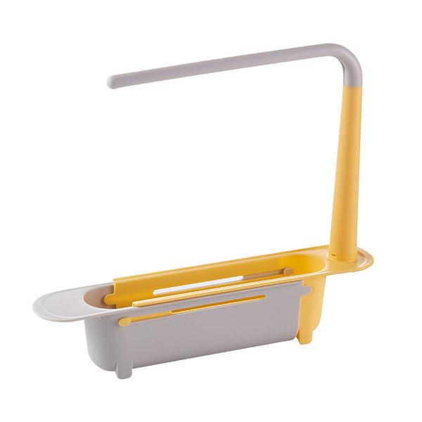 Telescopic shelf for washbasins