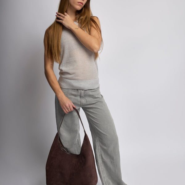Suede Daily Leather Tote