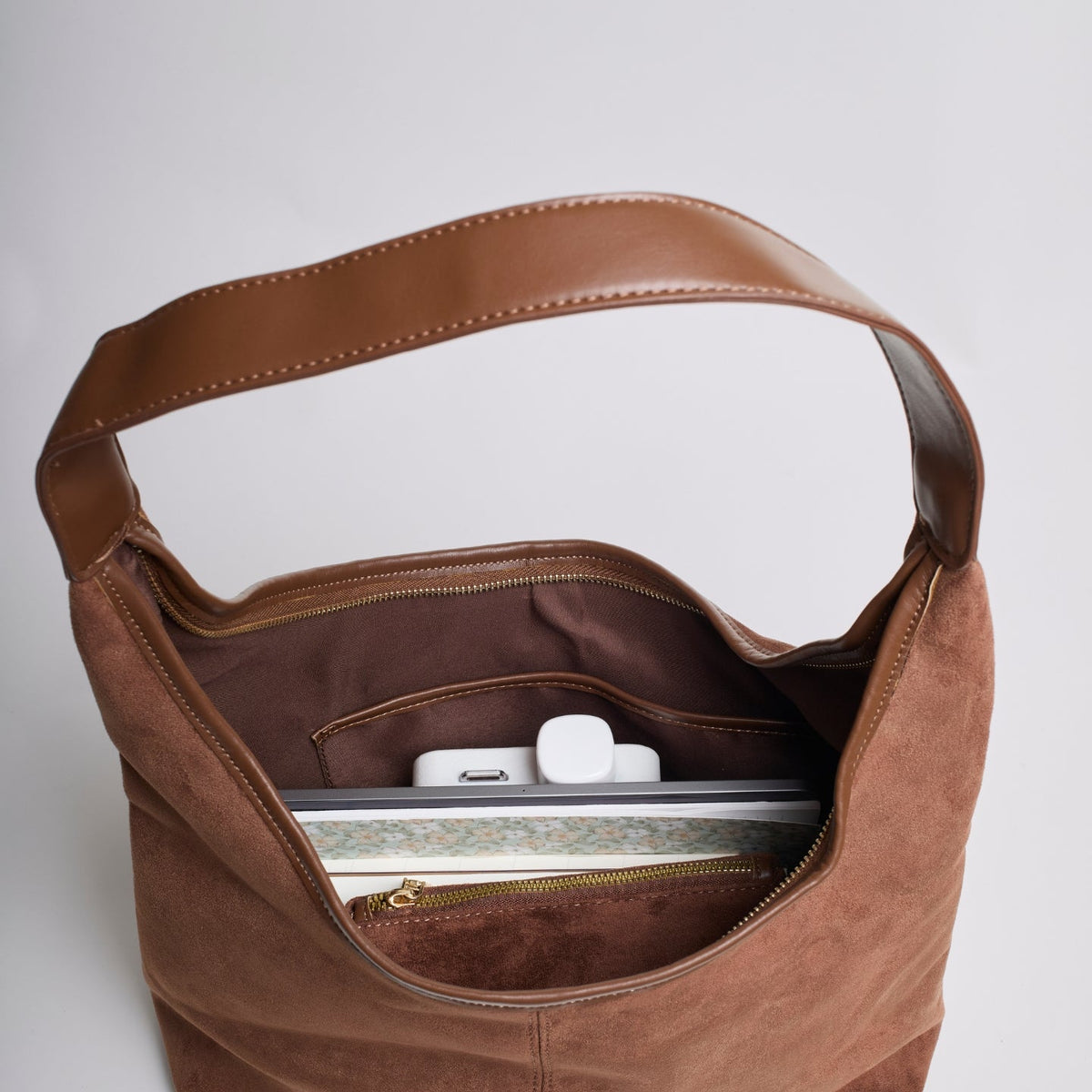 Suede Daily Leather Tote