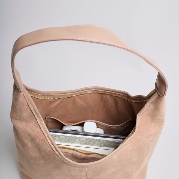 Suede Daily Leather Tote