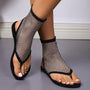 Laura™ Fishnet Sandals with Sparkling Design