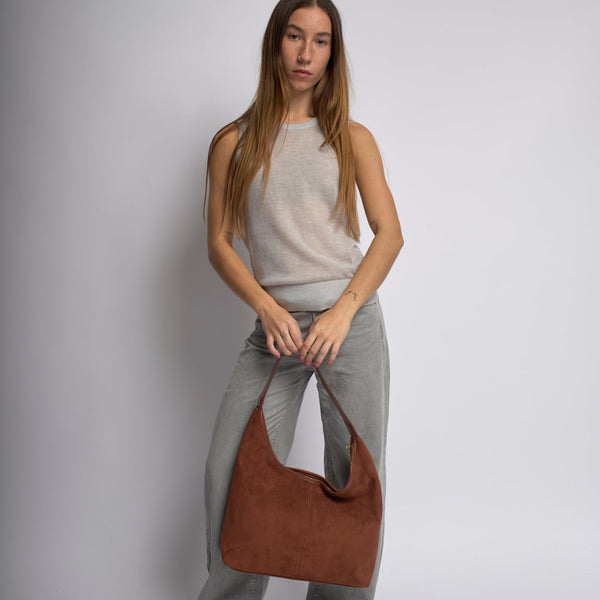 Suede Daily Leather Tote