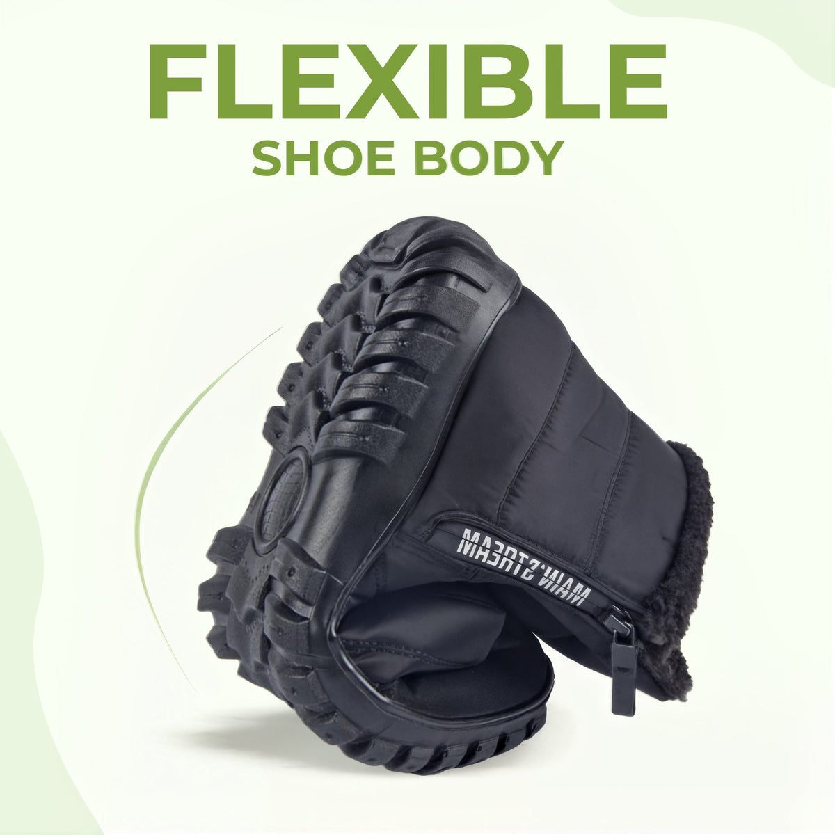 Thick Warm Cotton Zipper Shoes with Thick insole to keep your feet Warm & Comfortable