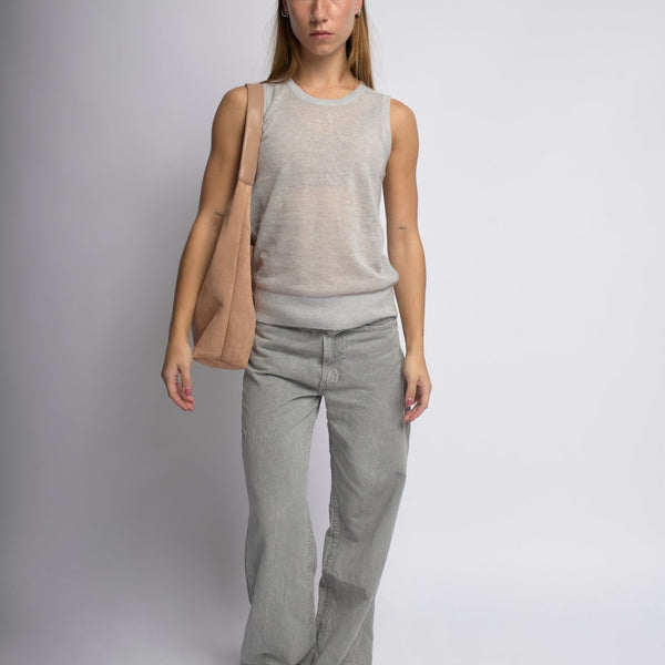 Suede Daily Leather Tote