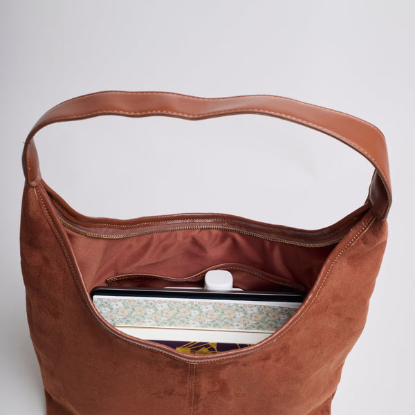 Suede Daily Leather Tote