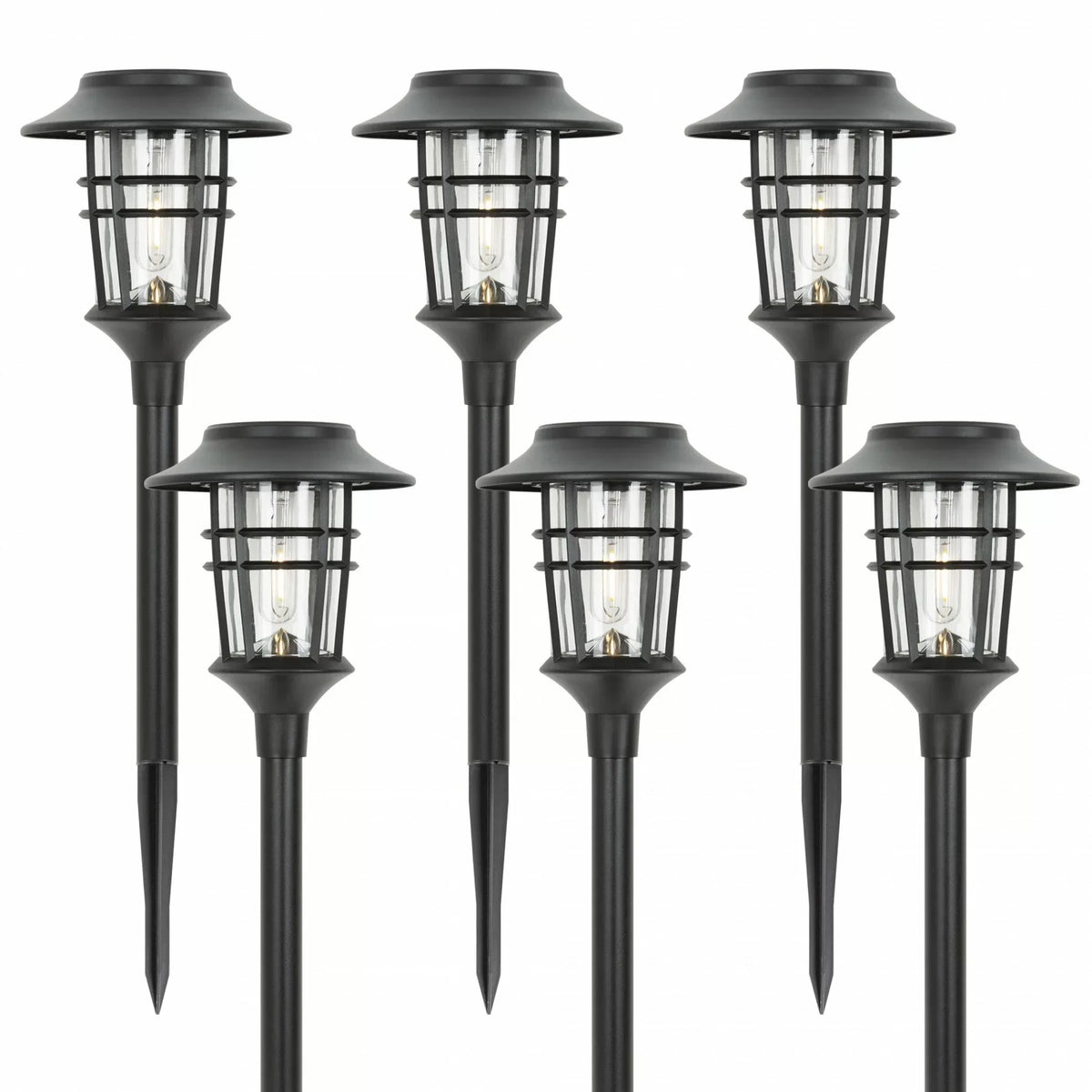 Garden lamps | Solar torch set of 6 pieces.