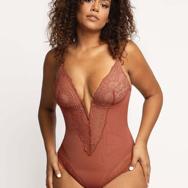 Margaretha™ Lace Thong Bodysuit