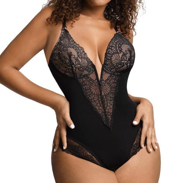 Margaretha™ Lace Thong Bodysuit