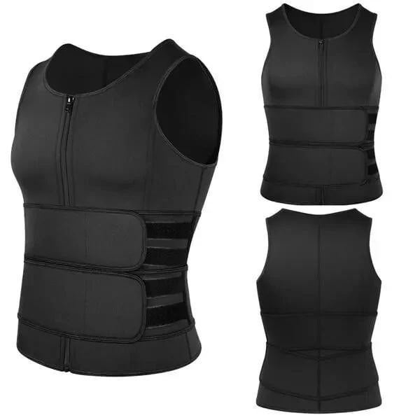 CoreSculpt™ - Men Body Shaper Sauna Vest Waist Trainer Double Belt