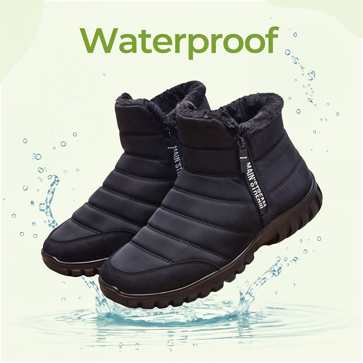 Thick Warm Cotton Zipper Shoes with Thick insole to keep your feet Warm & Comfortable