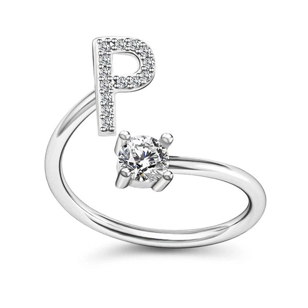 Personalized Initial Ring – Elegant and Custom Silver Jewelry