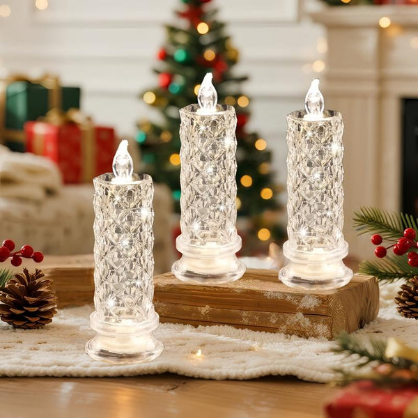 【LAST DAY SALE】LED Crystal Candle Lights ✨🕯️🔥 Buy 2 Get 1 Free, Ends Today!