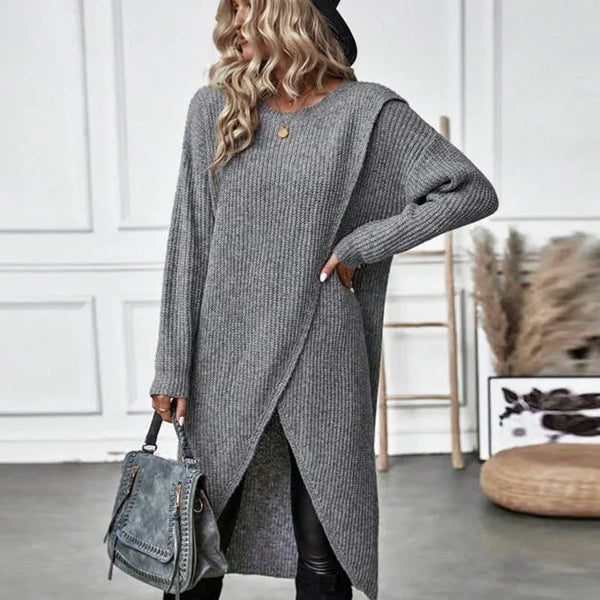 Emma | Luxurious Knit Dress with Slit for Women