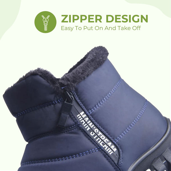 Thick Warm Cotton Zipper Shoes with Thick insole to keep your feet Warm & Comfortable