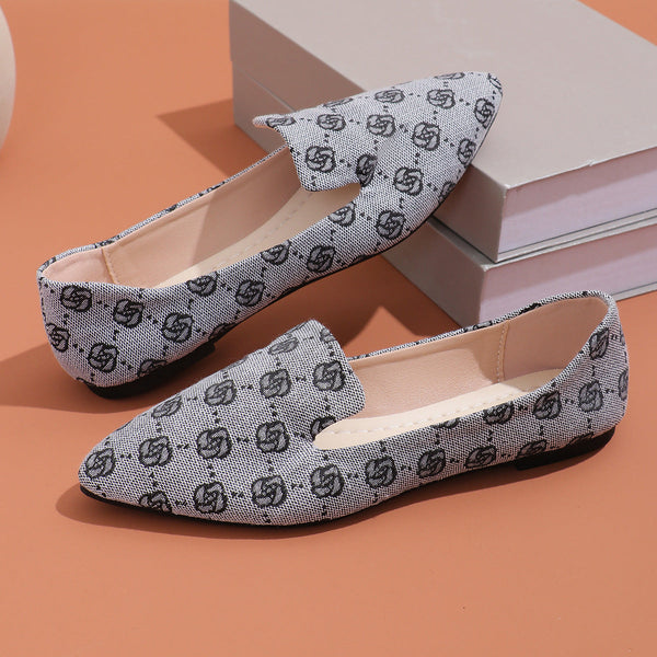 RoseaWalk™ – Elegant Canvas Loafers with Lace for Women