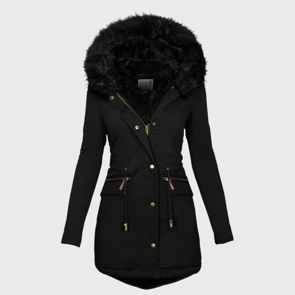 Alina Women's Winter Jacket | Cozy Hood, Tailored Fit