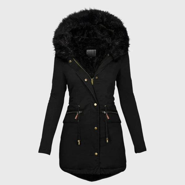 Alina Women's Winter Jacket | Cozy Hood, Tailored Fit