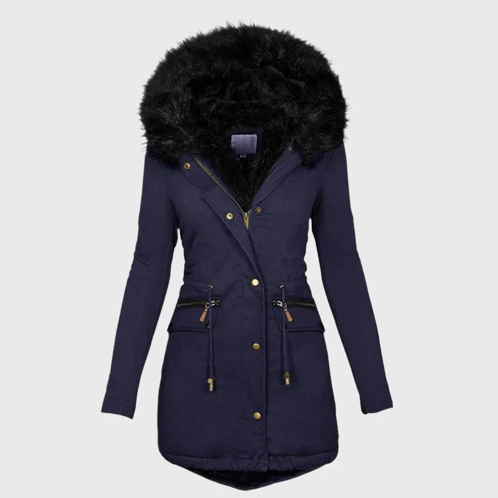 Alina Women's Winter Jacket | Cozy Hood, Tailored Fit