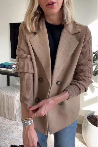 Amavira Blazer Coat | Wool Blend | 4-Button Design | Structured Fit
