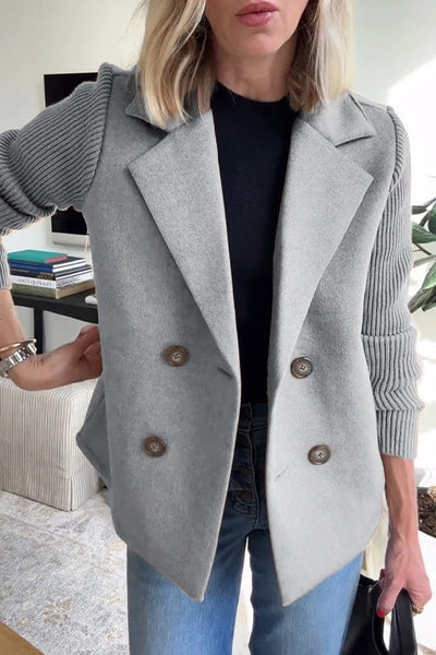 Amavira Blazer Coat | Wool Blend | 4-Button Design | Structured Fit