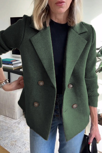Amavira Blazer Coat | Wool Blend | 4-Button Design | Structured Fit