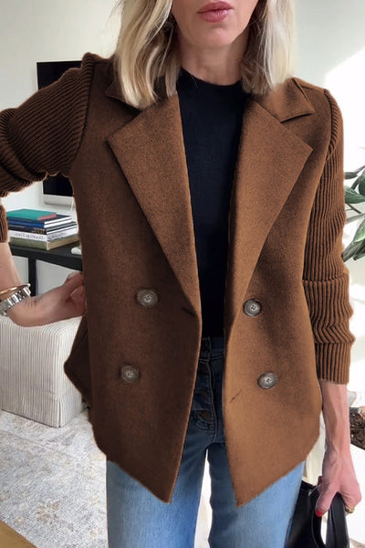 Amavira Blazer Coat | Wool Blend | 4-Button Design | Structured Fit
