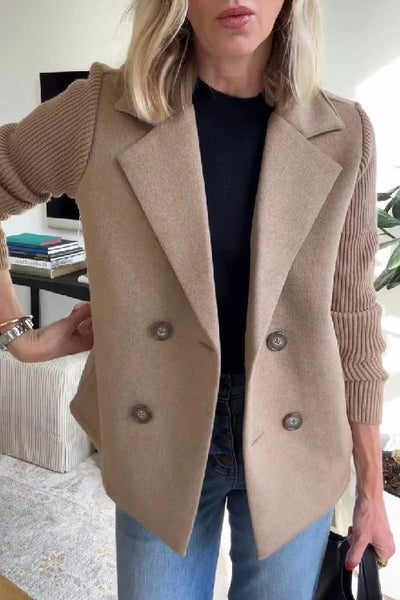 Amavira Blazer Coat | Wool Blend | 4-Button Design | Structured Fit