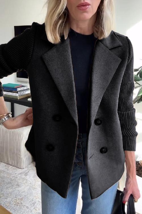 Amavira Blazer Coat | Wool Blend | 4-Button Design | Structured Fit